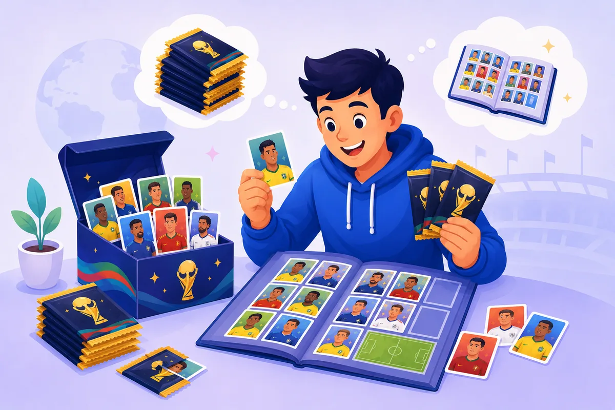 Filling a Panini World Cup 2026 album to work out how many packs it takes